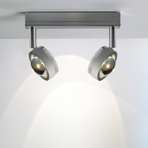 Reality R82944107 Nimes Faretto, 4xGU10, 3 W LED,Nichel opaco, 60.5X54X11-16 cm