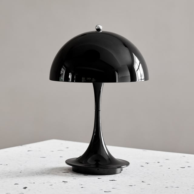 Louis Poulsen Panthella 160 Portable Metal V2 table lamp, pale rose