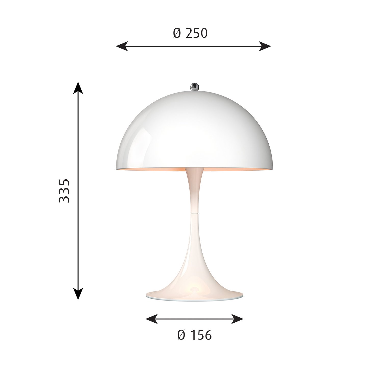 louis poulsen Panthella 250 Portable LED table lamp with dimmer -  5744612759