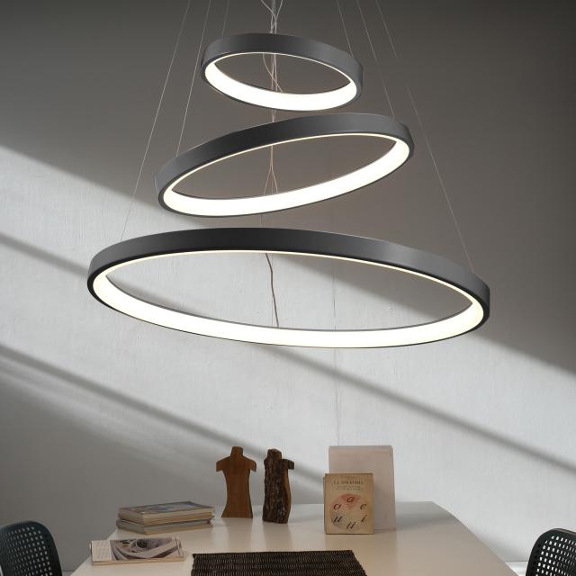 martinelli luce Lunaop LED pendant light with dimmer, 3 heads