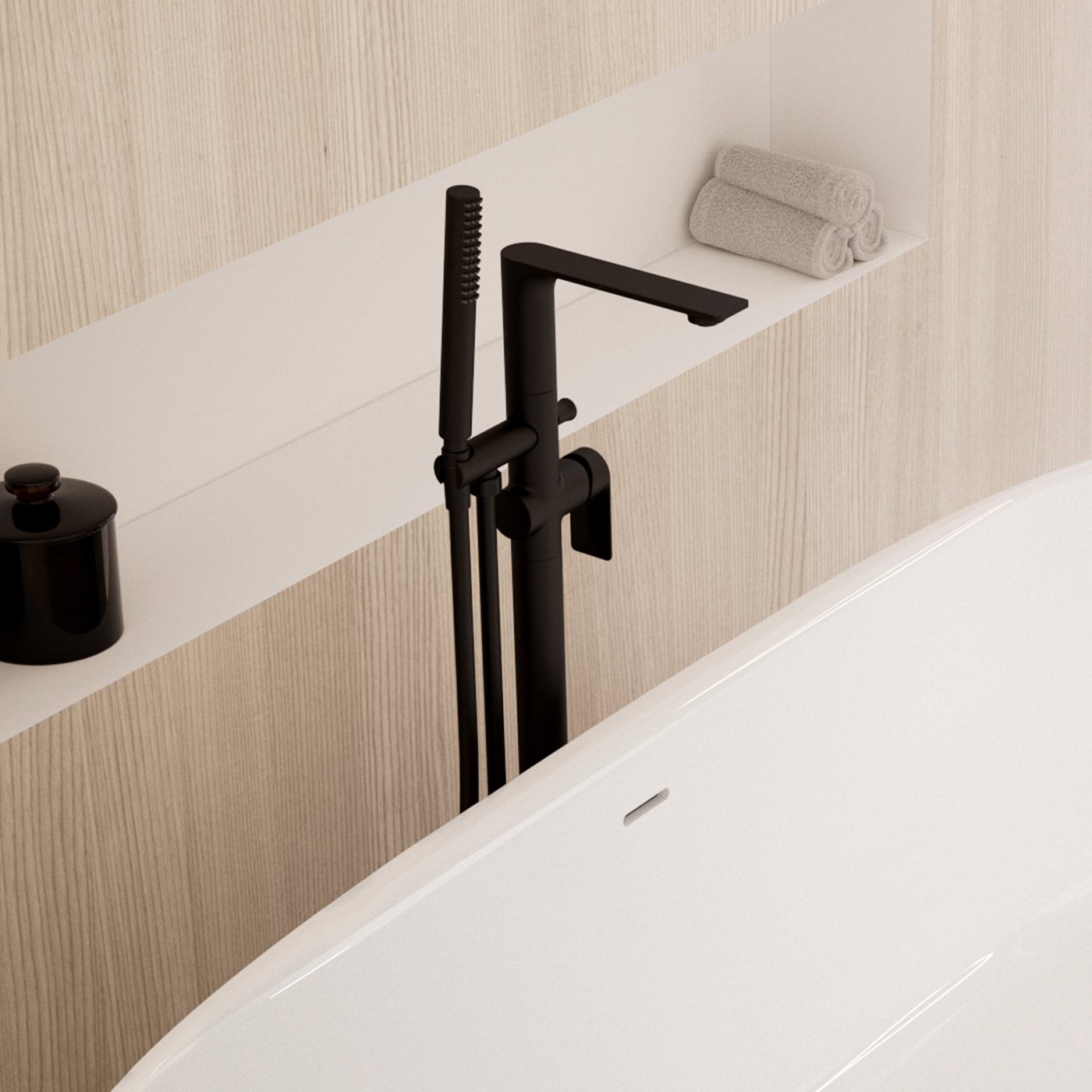 Corps Encastré INOX Pour Baignoire – Logica Mariner, Installation En Pose Libre, Robinetterie Intégrée