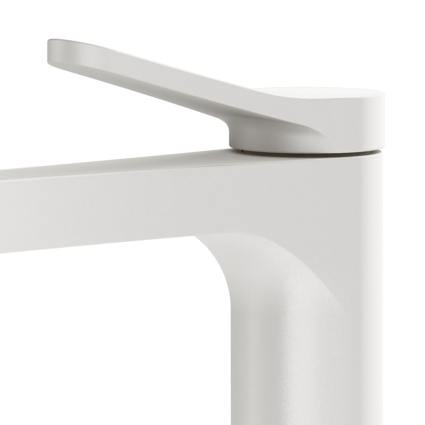 Robinet De Lavabo Mitigeur Blanc RAL 9010 - élevé, Arrêt, Pour Vasque, Modèle Cornwall