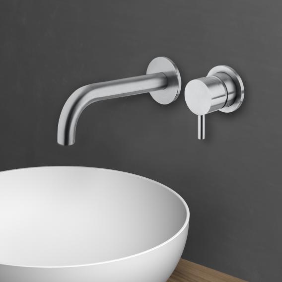 Mariner Logica Inox stainless steel-wall-mounted basin mixer projection: 212 mm, includes concealed installation unit