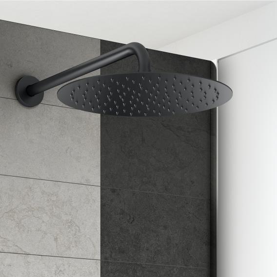 Mariner stainless steel overhead shower, extra flat, round matt black
