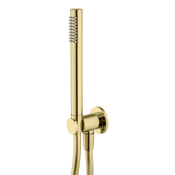 Support De Douche Coudé Chromé Mural - Raccord 5,1 Cm, Sans Percer, Pour Douche à Main
