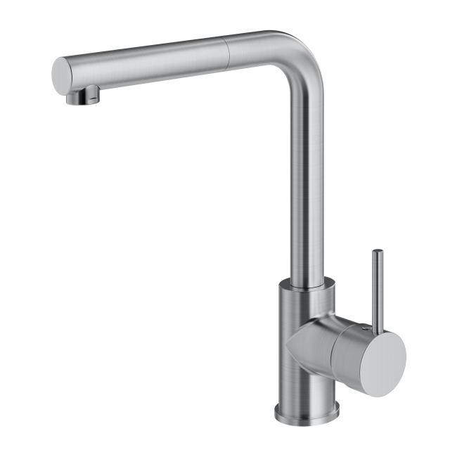 Mariner Logica Inox kitchen mixer tap with pull-out spout brushed stainless steel