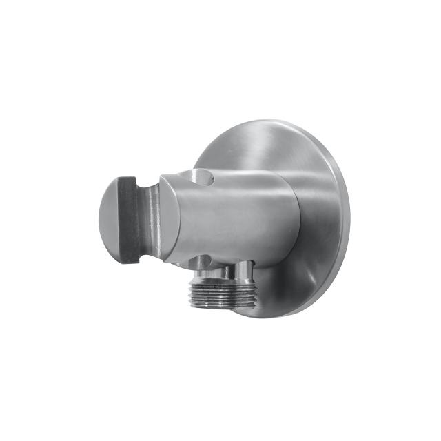 Mariner Logica Inox wall elbow with shower bracket, brushed stainless steel
