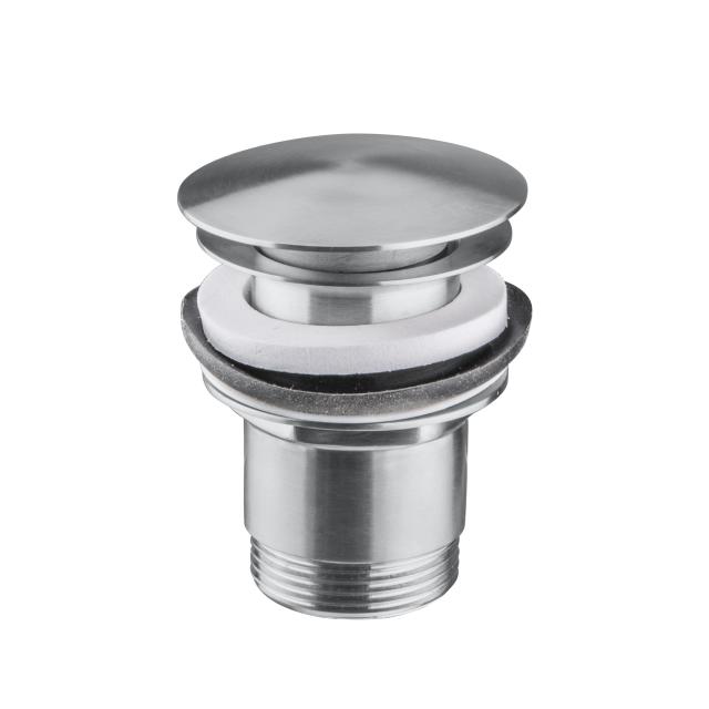 Mariner Logica Inox waste valve with accumulation function, brushed stainless steel