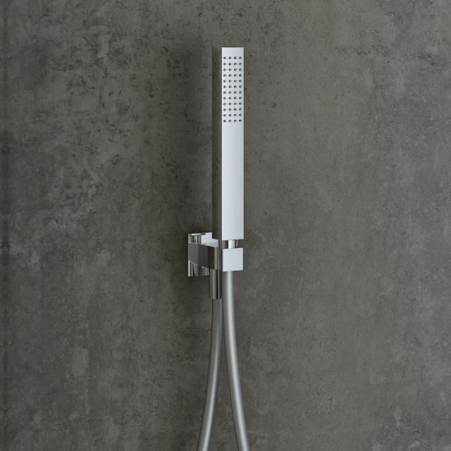 Mariner metal hand shower set with wall-elbow and shower bracket chrome