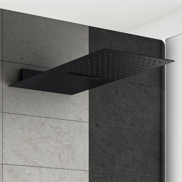 Mariner stainless steel-overhead rain panel with 2 function matt black