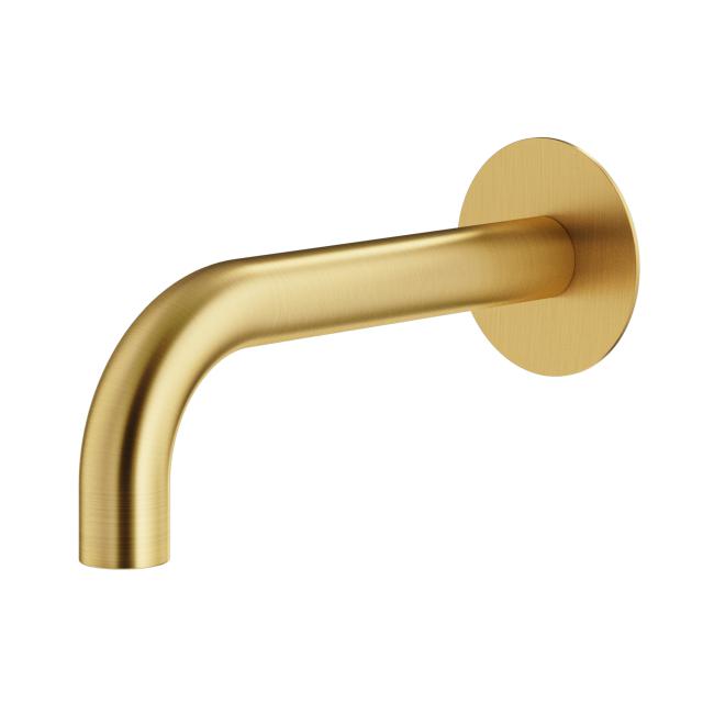 Mariner spout for wall-mounted basin mixer projection: 212 mm, brushed gold