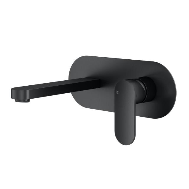 Mariner Uno wall-mounted basin mixer projection: 174 mm, includes concealed installation unit matt black