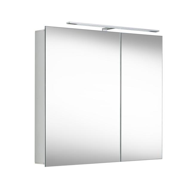 Matedo Entry SPS mirror cabinet with lighting and 2 doors, asymmetrical
