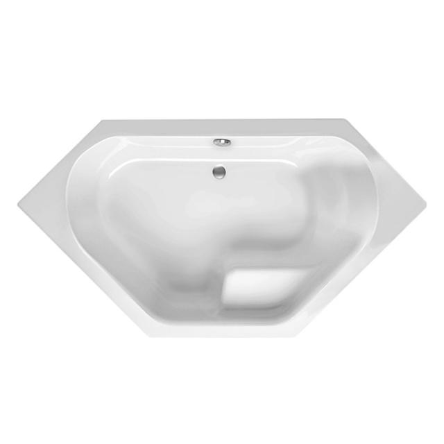 Mauersberger fascia hexagonal bath, built-in white