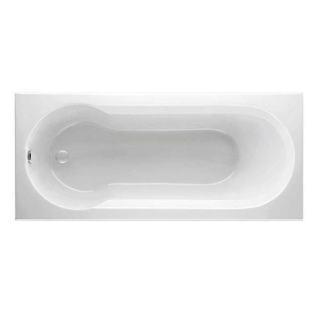 Mauersberger idria rectangular bath with shower zone, built-in white