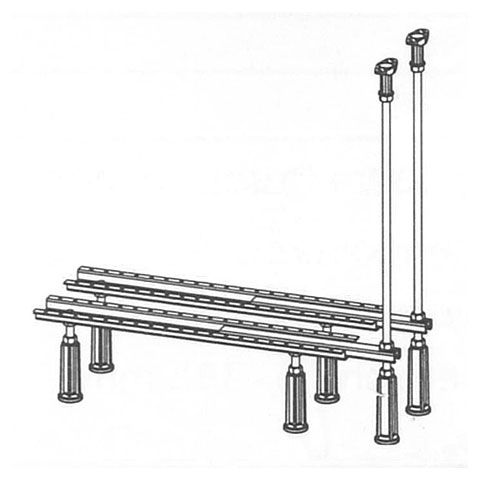 Mauersberger leg frame for standard baths with rim support