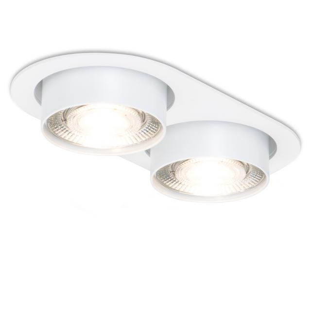 mawa LED recessed spotlight, oval, semi-recessed, 2 heads