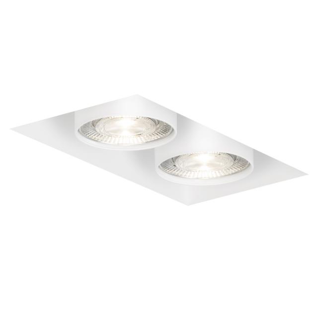mawa LED recessed spotlight, square, flush, 2 heads