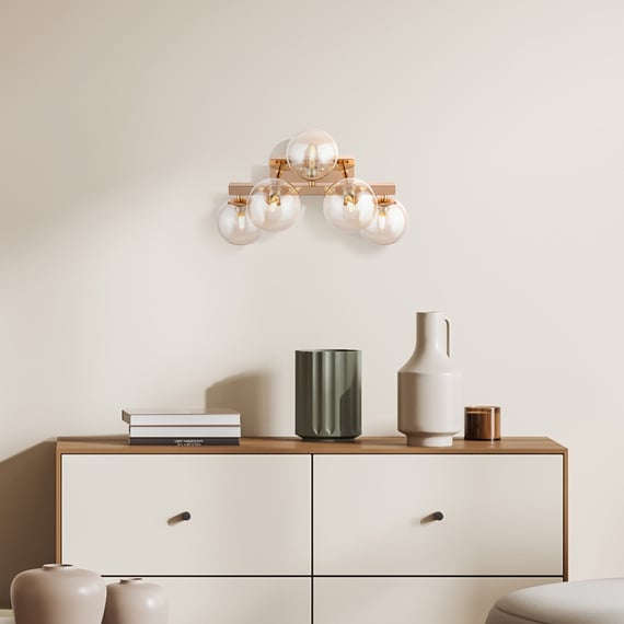 Perlage Pt4 Ambra Lampada da terra IDEAL LUX