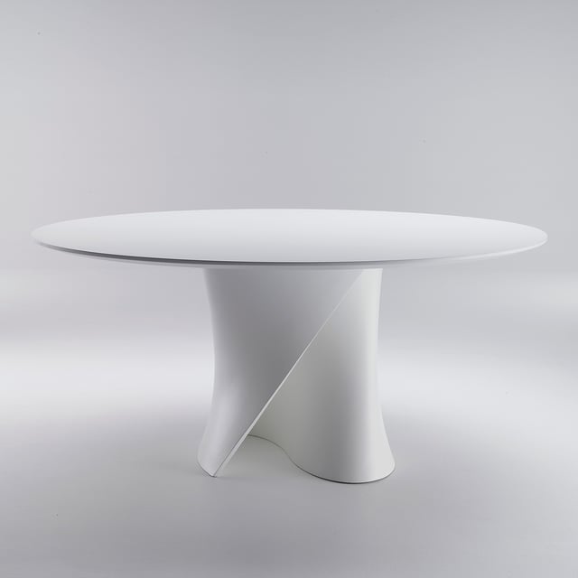 MDF Italia S TABLE Esstisch, rund weiß matt - F042301P025D505S007