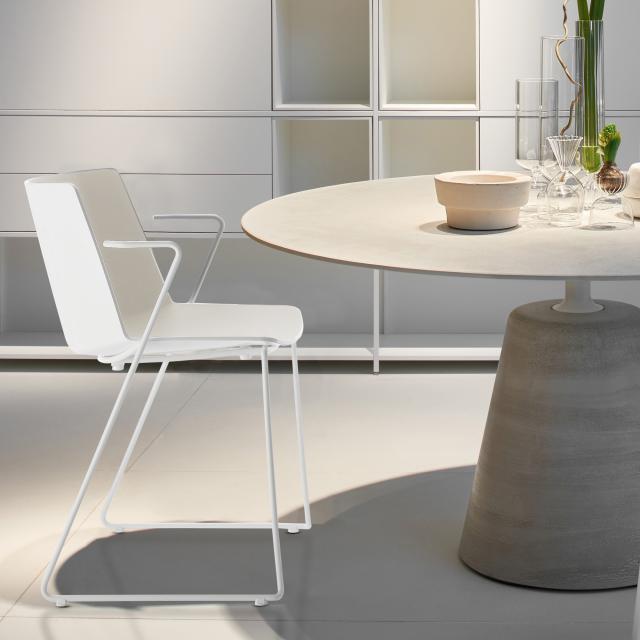 MDF Italia AÏKU chair with armrests and runners