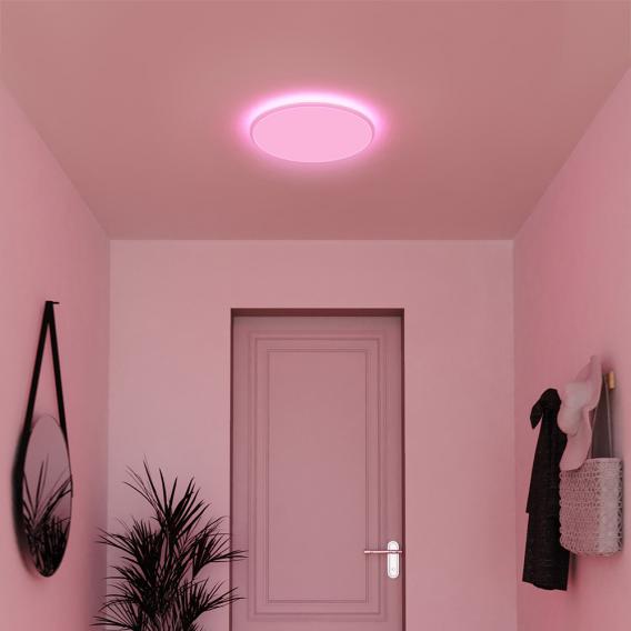 MÜLLER-LICHT tint Loris white+color RGBW LED ceiling light with dimmer, round