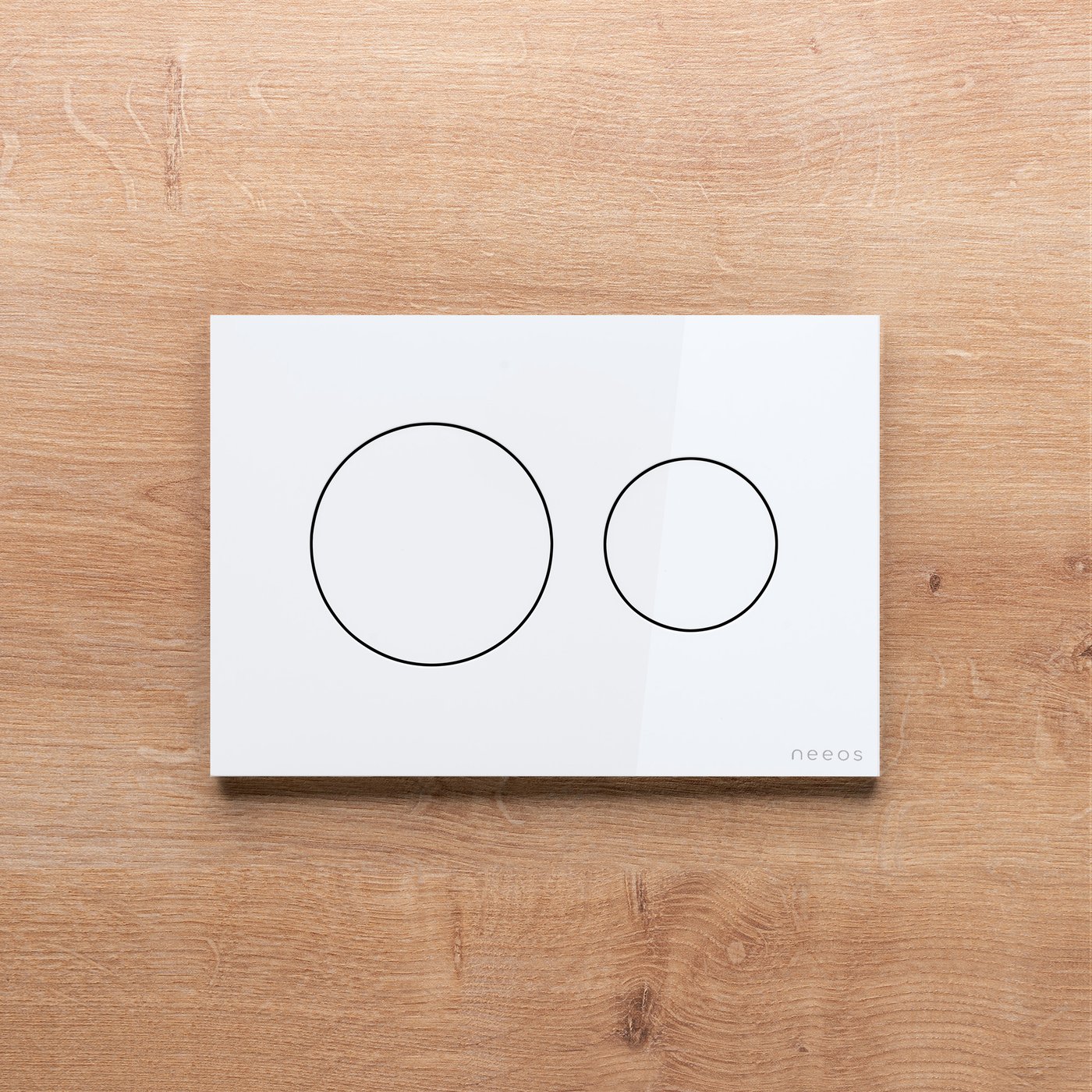 VIGOUR Plaque De Déclenchement TEES Blanc – Pour Chasse D’eau 2 Rinçages | Installation Facile à Baïonnette | Sans Leviers, Design Sobre
