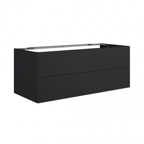 neoro n50 vanity unit W: 120 cm, with 2 pull-out compartments matt black