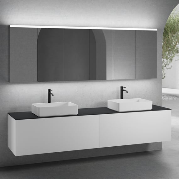 Asta per Tenda, in Metallo, Nero Opaco, Diametro 2,5 Cm, Lunghezza 304