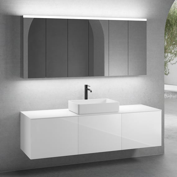 Mobile TV Vare con Anta e Scomparti Aperti 130 x 40 x 66 cm - Bianco