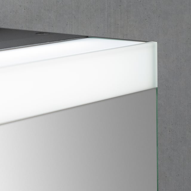 Armoire Salle De Bain Avec Miroir Et éclairage LED - 60 Cm De Large - Blanche, Plastique Résistant - Fabriquée En Allemagne - Avec Prise Intégrée
