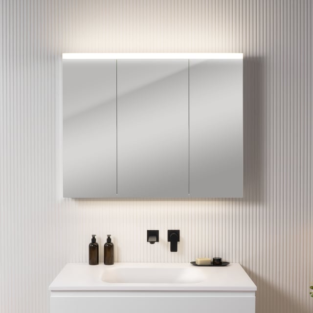 ARMADIETTO A SPECCHIO Paso 80 x 60cm Bianco - specchio armadietto bagno