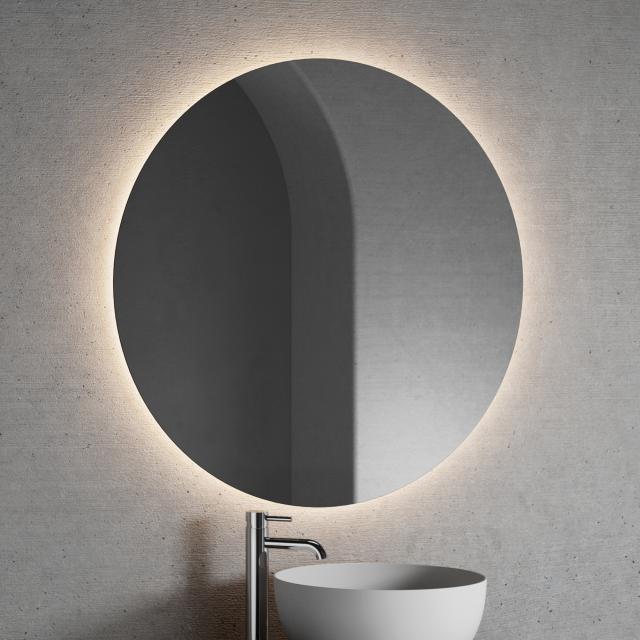 neoro n20 illuminated mirror Ø 100 cm, with indirect lighting