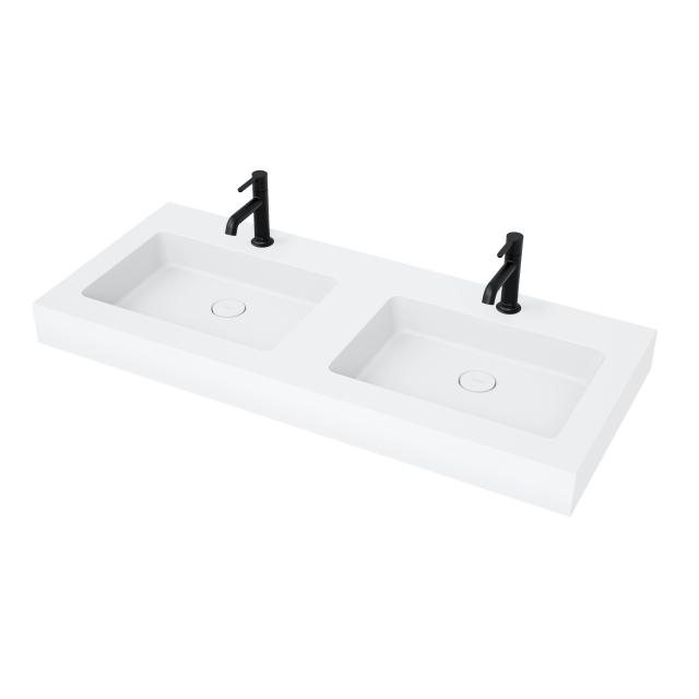 neoro n50 area double washbasin W: 120.5 D: 51.5 cm with 1 tap hole