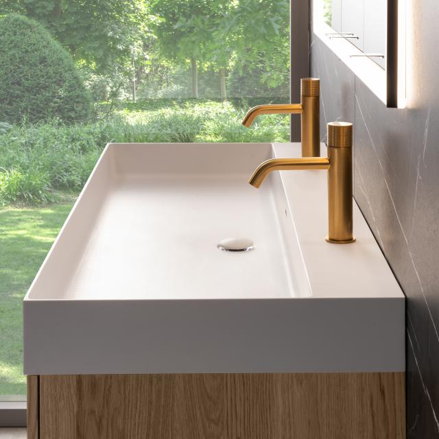neoro n50 cube double washbasin W: 120.5 D: 51.5 cm with overflow