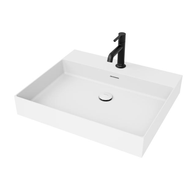 neoro n50 cube washbasin W: 60.5 D: 51.5 cm with 1 tap hole
