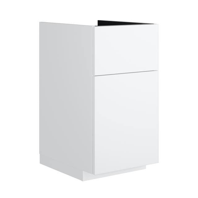 neoro n50 vanity unit for countertop with 2 pull-out compartments front matt white / corpus matt white