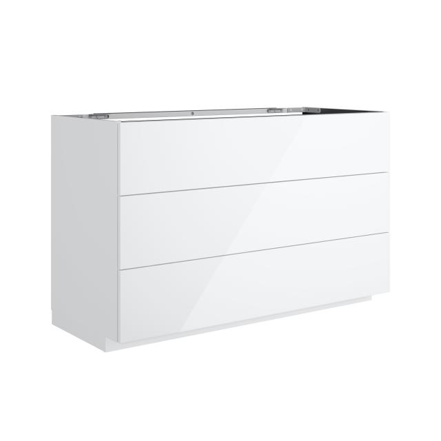 neoro n50 vanity unit W: 120 cm, with 3 pull-out compartments white high gloss