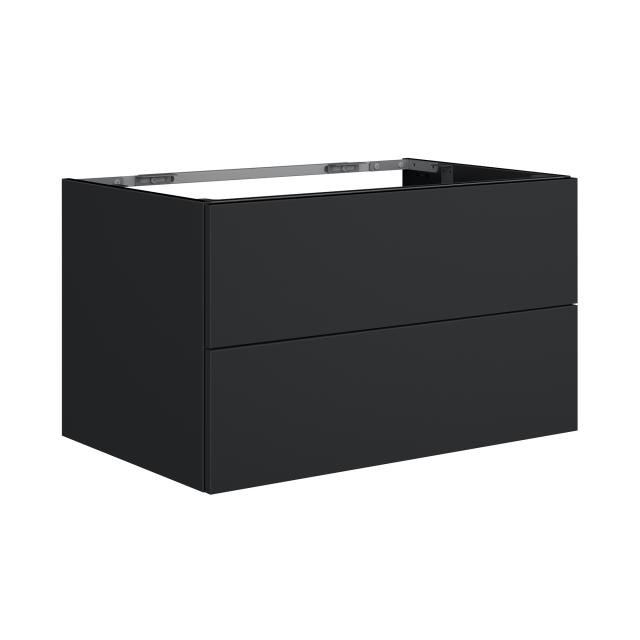 neoro n50 vanity unit W: 80 cm, with 2 pull-out compartments matt black