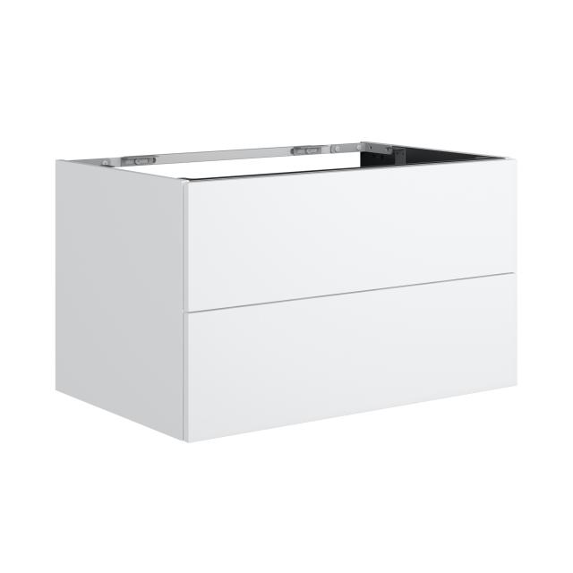 neoro n50 vanity unit W: 80 cm, with 2 pull-out compartments matt white