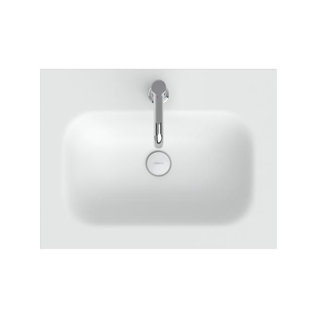 neoro n50T46 soft ultra-flat drop-in washbasin W: 60.5 D: 46 cm matt white, with 1 tap hole