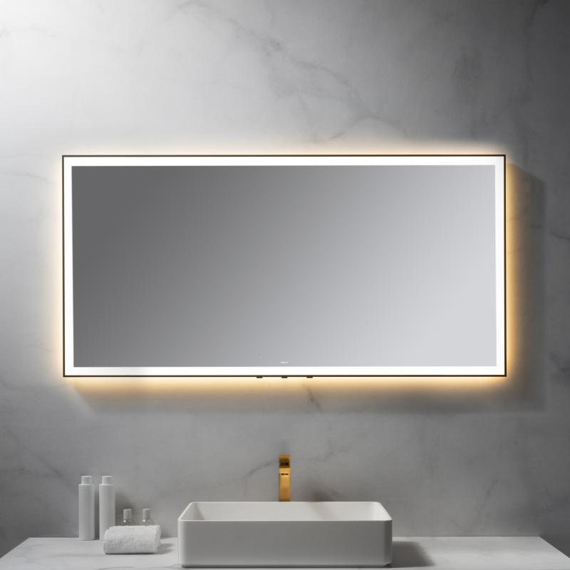 neoro n50 Metal Touch Miroir avec éclairage l : 140 cm, éclairage sur le pourtour, direct + indirect, BN0018MI,