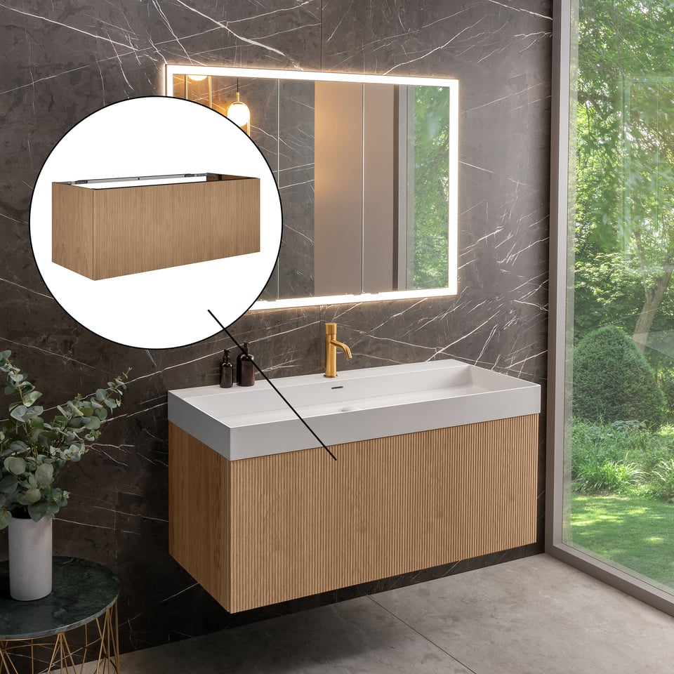 GIANTEX Mobiletto Bagno Sottile, Armadietto per Gabinetto da Terra, con