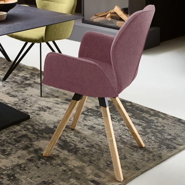 Niehoff MERLOT chair with armrests and swivelling base