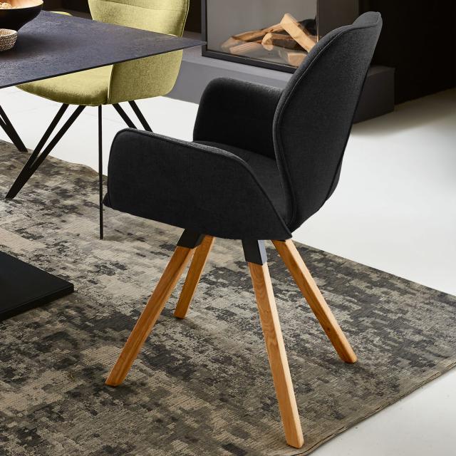 Niehoff MERLOT chair with armrests and swivelling base