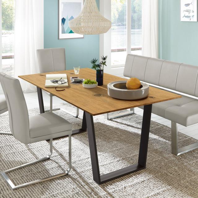 Niehoff OAK-EDITION CUBIC dining table with trapezoidal runners