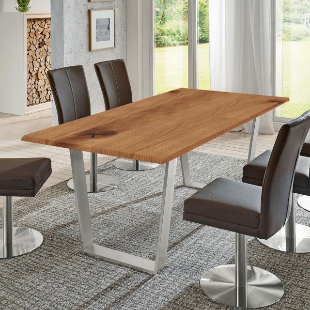 Niehoff OAK-EDITION TRAPEZ dining table with trapezoidal runners