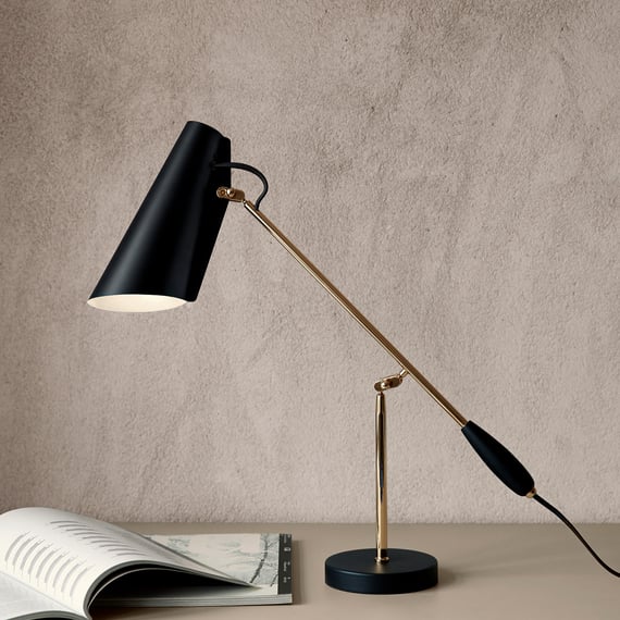 Northern Birdy Tischlampe Weiß – Designklassiker Von 1952, Verstellbar, 43 X 60 Cm