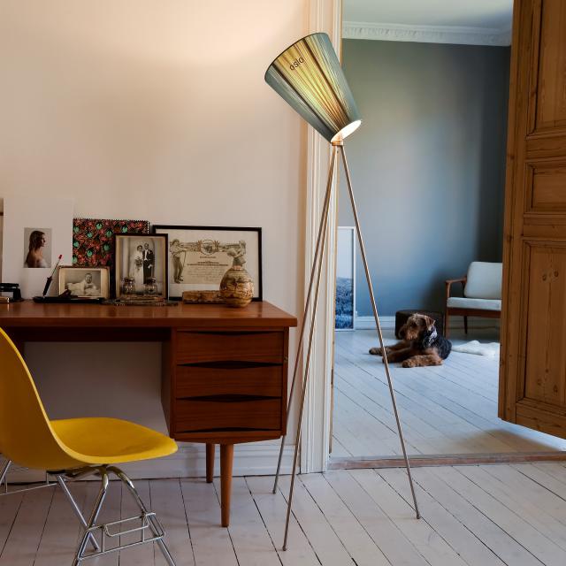 Northern Oslo Wood floor lamp with dimmer