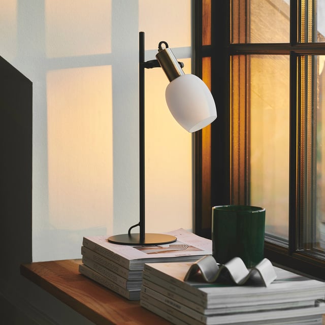 Nordlux Ellen Tischlampe Weiß – Rattan-Design Pilzlampe Mit E27 Fassung